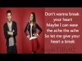 Glee - Give Your Heart A Break (Lyrics)