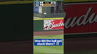 Have you seen a ball stuck like that before?? ????