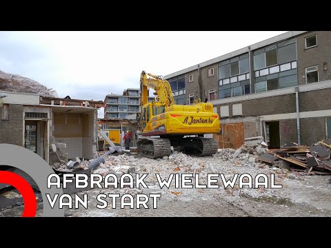 Afbraak begonnen voor winkelcentrum De Wielewaal in Geldrop