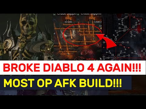Diablo 4: MOST BROKEN Necromancer AFK Build!!!!!