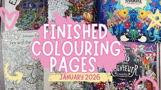 Finished Adult Colouring Pages January 2026  |  Adult Coloring