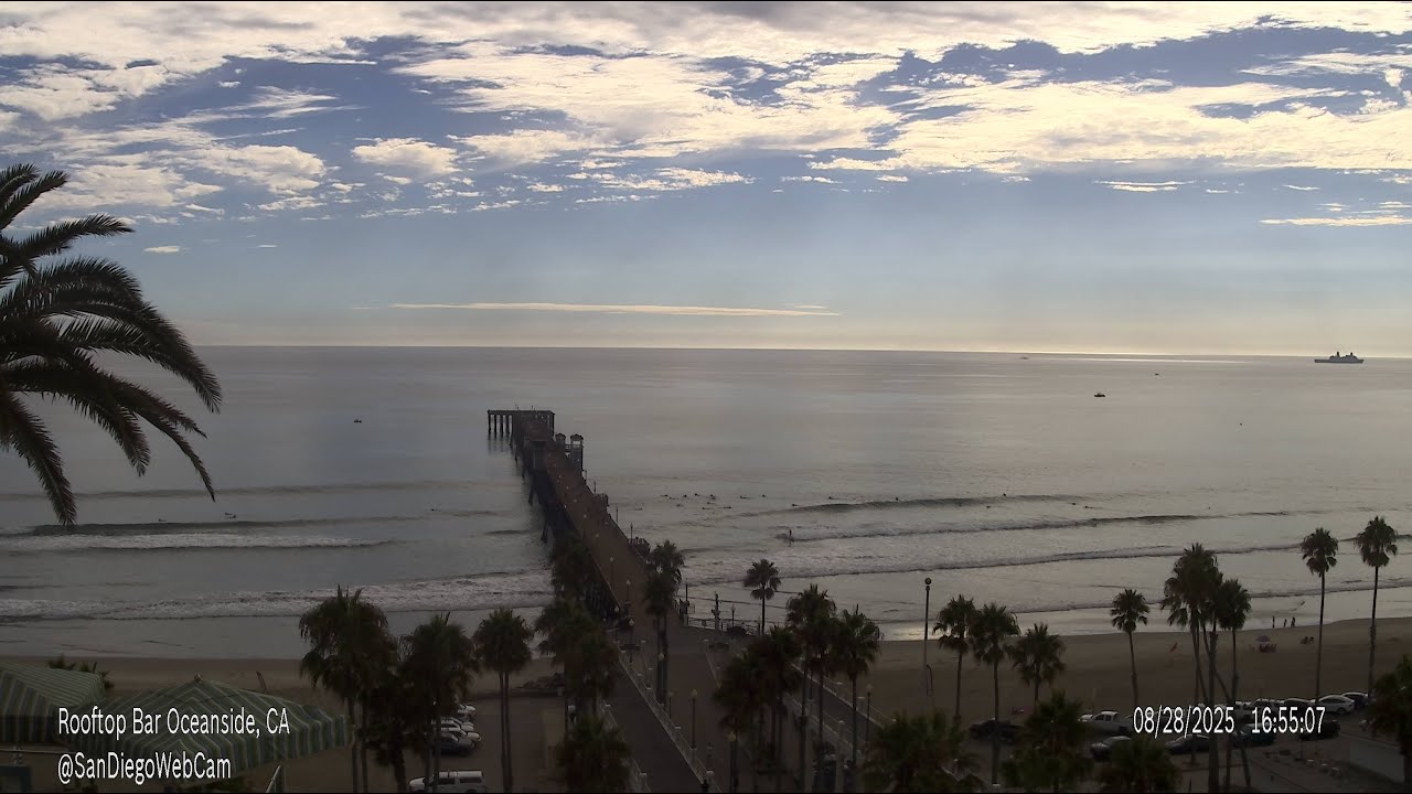Live webcam view of Oceanside Pier Wide Ocean View