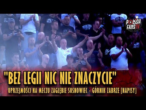 "BEZ LEGII NIC NIE ZNACZYCIE" - uprzejmości na meczu Zagłębie - Górnik [NAPISY] (17.09.2018 r.)