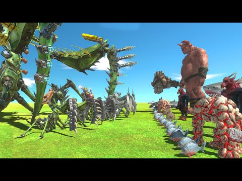 Mutant Mantis VS Infernals + Aquatics - Animal Revolt Battle Simulator