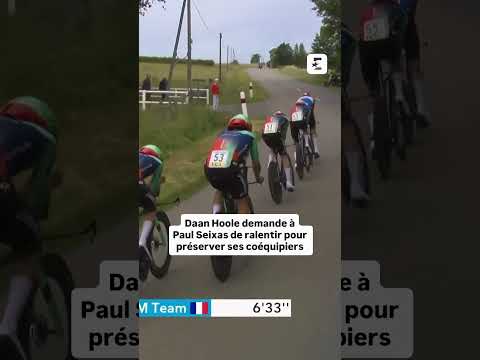 Paul Seixas se fait recadrer par Dan Hoole 🫣 #cyclisme #seixas