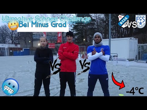 Ultimative Schnee Challenge gegen Regionalliga Spieler🔥‼️ - Niendorf U15🤯🥶