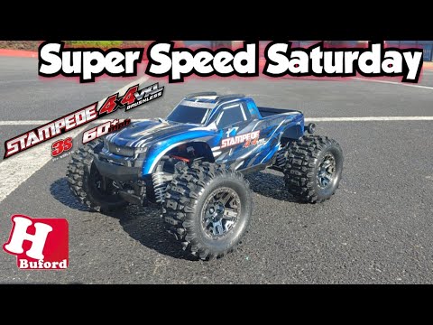Super Speed Saturday - HOW Fast is Traxxas Stampede 4x4 VXL? 3s Box Stock Speed Test