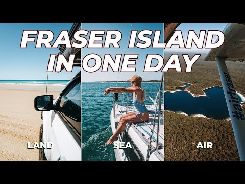 FRASER ISLAND IN ONE DAY! BOAT - LAND - SEA