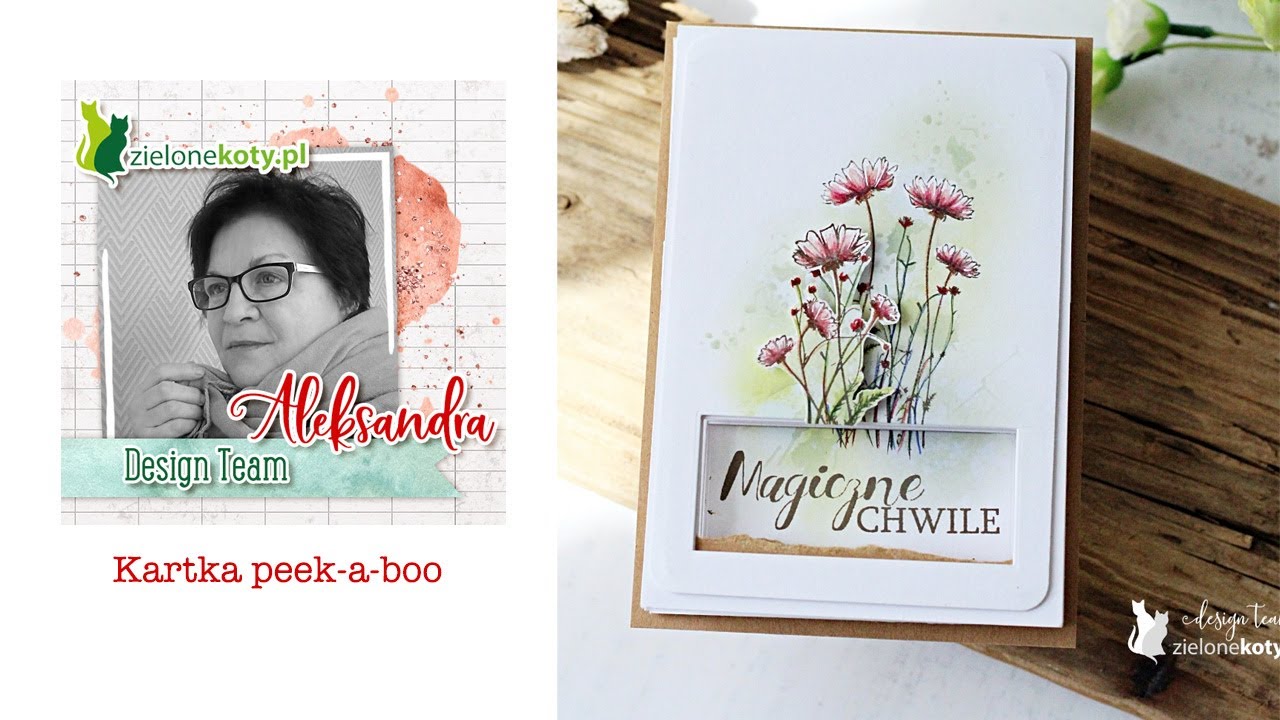Kartka peek-a-boo + video | Aleksandra