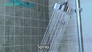 31192 High Pressure Shower Head 4.7 Rain Fixed Showerhead 5-Spray Setting Overshower Head#leelongs