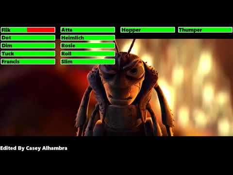 A Bug's Life (1998) Final Battle with healthbars 1/2