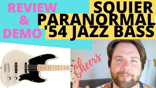 Video thumbnail for Squier Paranormal '54 Jazz Bass - Review & Demo by cheers.com.au