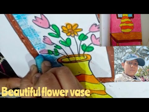 A unique flower vase #painting #drawing  #flowers #vase #colors #sketch #art #mateenart 