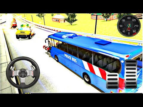 Police Bus Shooting - Police Plane Prison Transport Offroad US Police Transporter Bus Driving Sim 20