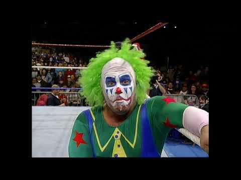 Doink the Clown sprays Green Mist in Big Bossman's face and gets DQ'd! 1993 (WWF)