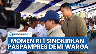 Detik-detik Prabowo Singkirkan Paspampres demi Salami Warga di Gorontalo, Diminta Mundur Menepi