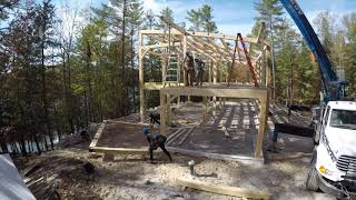 Timber Frame Raising Timelapse