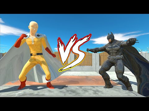 SAITAMA VS BATMAN DEATH RUN - Animal Revolt Battle Simulator