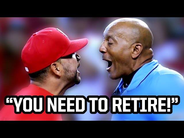 Manager tells umpire he needs to retire, a breakdown