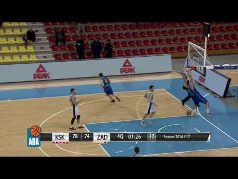 ABA Liga 2016/17 highlights, Round 25: Karpoš Sokoli - Zadar (6.3.2017)