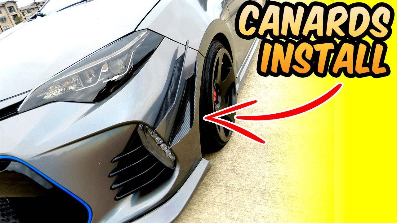 $15 Canards Carbon Look Install for Front Bumper