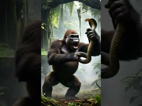 Gorilla and Cobra | Friends or Enemies? @stoppingevil1986 #warzone #peace #gorilla #cobra #jungle