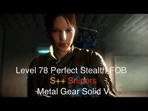 Total Stealth Level 78 Sniper FOB Infiltration - MGSV