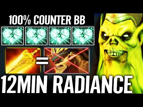 🔥 WTF 12min Radiance Necrophos MID - 100% K.O Bristleback Cancer Meta by Gunnar Dota 2 Pro