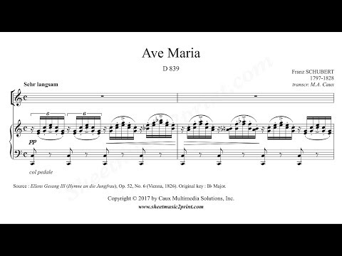 Schubert : Ave Maria - C Major