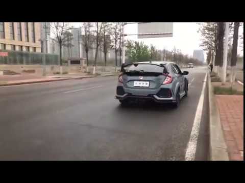 Honda Civic Type-R FK8 w/ Armytrix valvetronic exhaust, loud acceleration sound