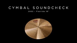 Video thumbnail for PAISTE CYMBAL SOUNDCHECK - 2002 Flatride 18" by Paiste Cymbals