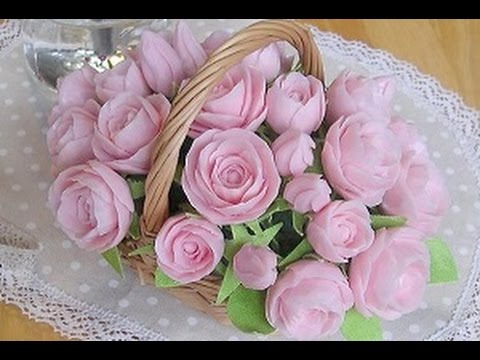 How to make an  arrangement of soap carving roses