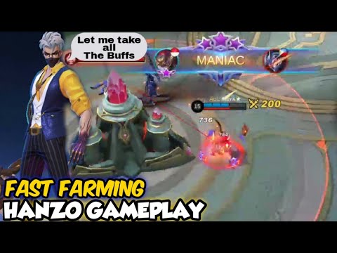 FAST FARM HANZO MANIAC GAMEPLAY | MOBILE LEGENDS