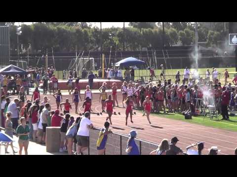 FSG 100m Heat 3 at Sunset Prelims 5-2-14 - Los Alamitos Girls