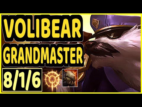 GYUVEE (VOLIBEAR) - 8/1/6 KDA GAMEPLAY - KR Ranked GRANDMASTER