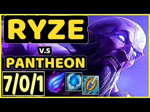 SHOK (RYZE) vs PANTHEON - 7/0/1 KDA TOP CHALLENGER GAMEPLAY - OC
