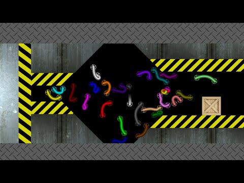 Shutter Crush 8 - Survival Worm Race in Algodoo