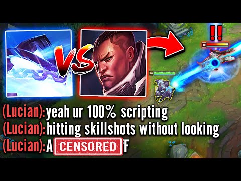 This Lucian says I'm "100% scripting" and it's the best reaction yet... (HE WAS SO UPSET)