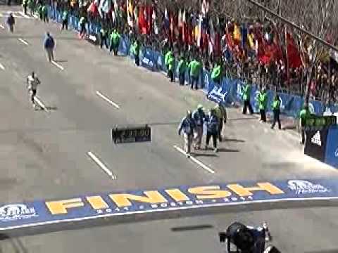 Zieleinlauf Boston Marathon