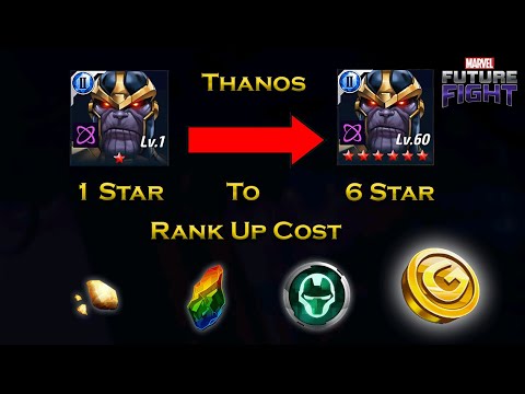 Thanos Rank Up Cost And Other Cost Information For Beginners - F 2 P - Marvel Future Fight