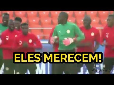 JOGADORES DE SENEGAL DANÇAM MUITO NO TREINO ANTES DE ENFRENTAR O JAPÃO NA COPA 18