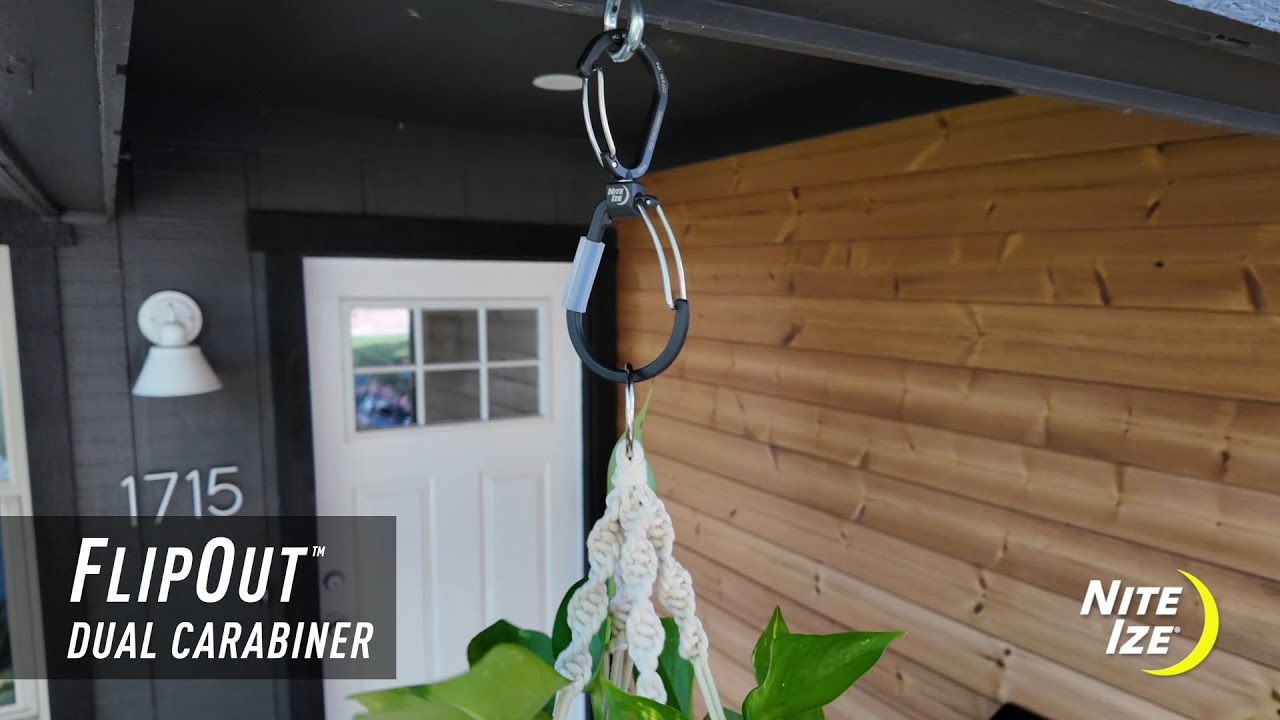 NITE IZE Carabiner FlipOut Dual made of aluminum, black NITE IZE Carabiner FlipOut Dual made of aluminum, black
