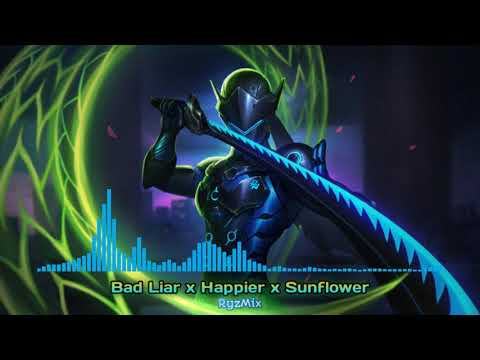 Bad Liar X Happier X Sunflower Mashup - Imagine Dragons Marshmello, Post Malone