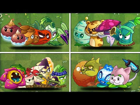Random 15 Team 04 Plant Max Level Vs Team Zombie - Who Will Win？  -PvZ 2 Chinese