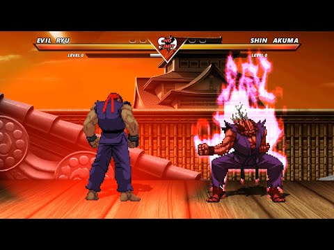 EVIL RYU vs SHIN AKUMA - VERY INCREDIBLY EXCITING FIGHT !
