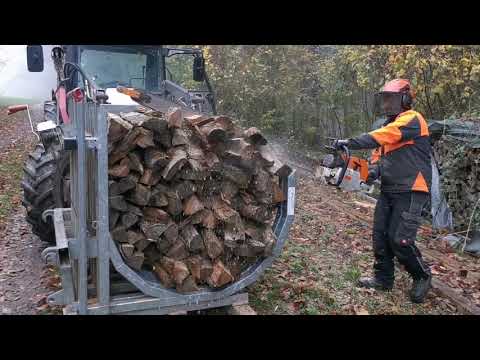 Stihl Ms 880 160cm Schwert 1m Holzbündel sägen HAF Sägebock
