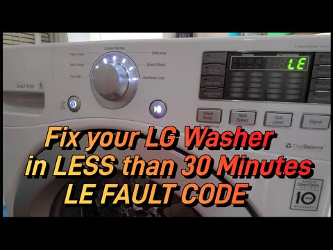 Easy fix LG Washer Grinding Growling with LE Fault Code Diagnose Test and Replace 6501kw2002a