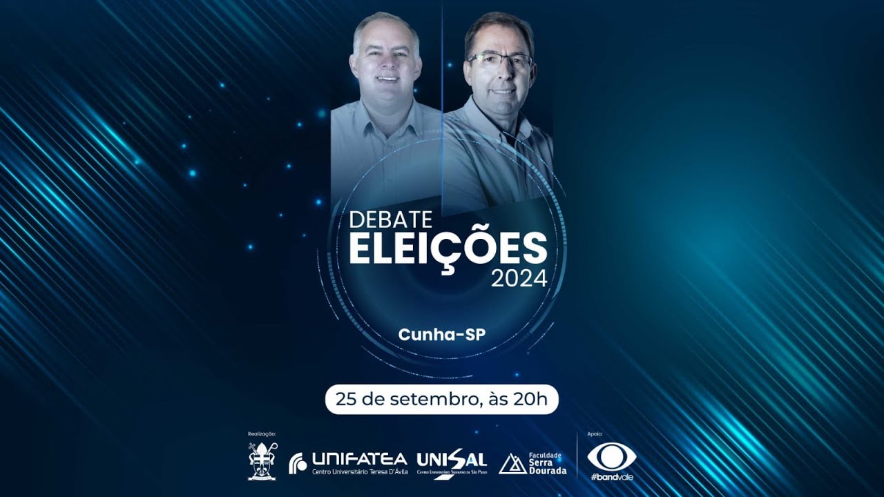 ELEIÇÕES 2024: Debate com os candidatos à prefeitura de Cunha (SP) | retransmissão Unifatea