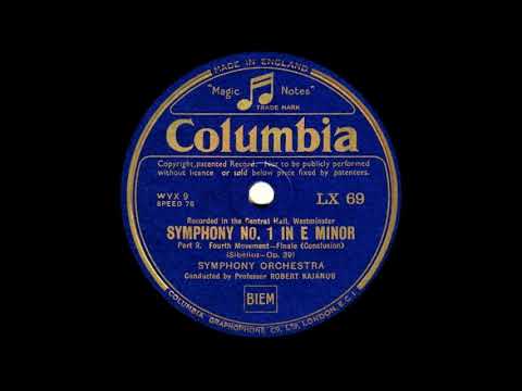 Sibelius: Symphony No. 1 in E minor, Op. 39 - Robert Kajanus