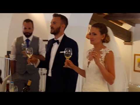 ingresso degli sposi al ristorante con brindisi. musica e animazione  Matteo Mattioli